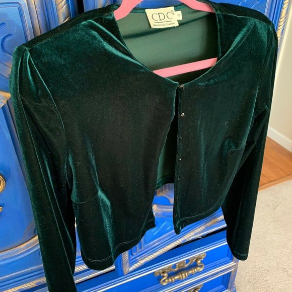 CDC Sweaters - Vintage CDC Caren Desiree Company Velvet Cardigan